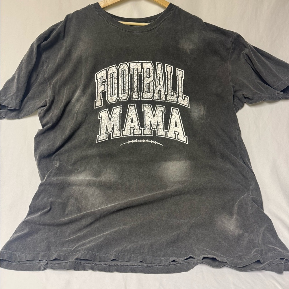 Comfort Colors Black "Football Mama" Short Sleeve Tee